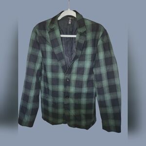 Men's Green Plaid Blazer